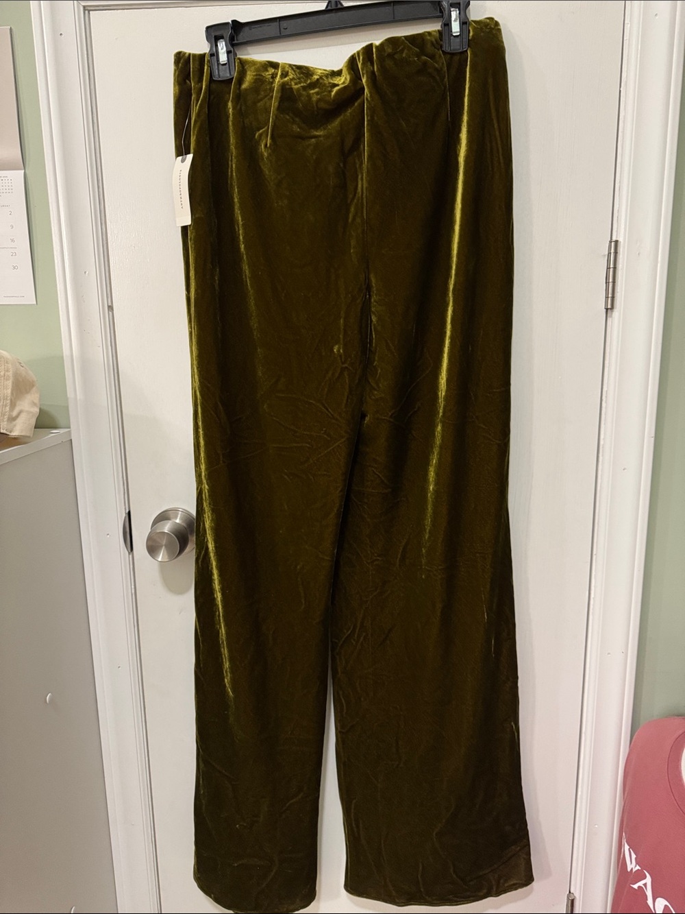 NWT Anthropologie: Tilda Velvet Pants in Moss Green - Picture 7 of 8